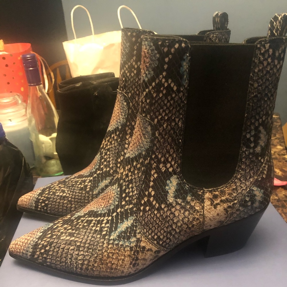 Black Multi snake boots